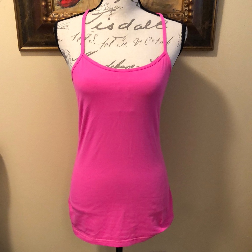 🌷Lululemon racer back hot pink long athletic top